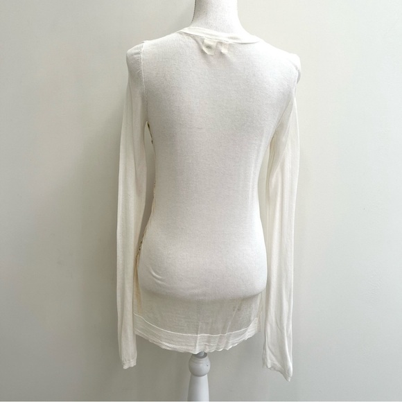 RARE Anthropologie Moth Aviary Gate Bird Cardigan Sweater Long line Y2K Medium - Picture 8 of 10